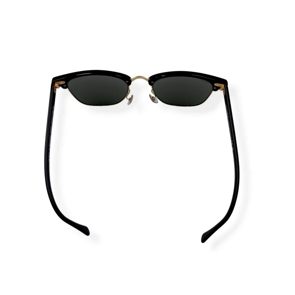 Ray-Ban Clubmaster Sunglasses Mens Black Green Square 55mm RB3016 W0365 Italy